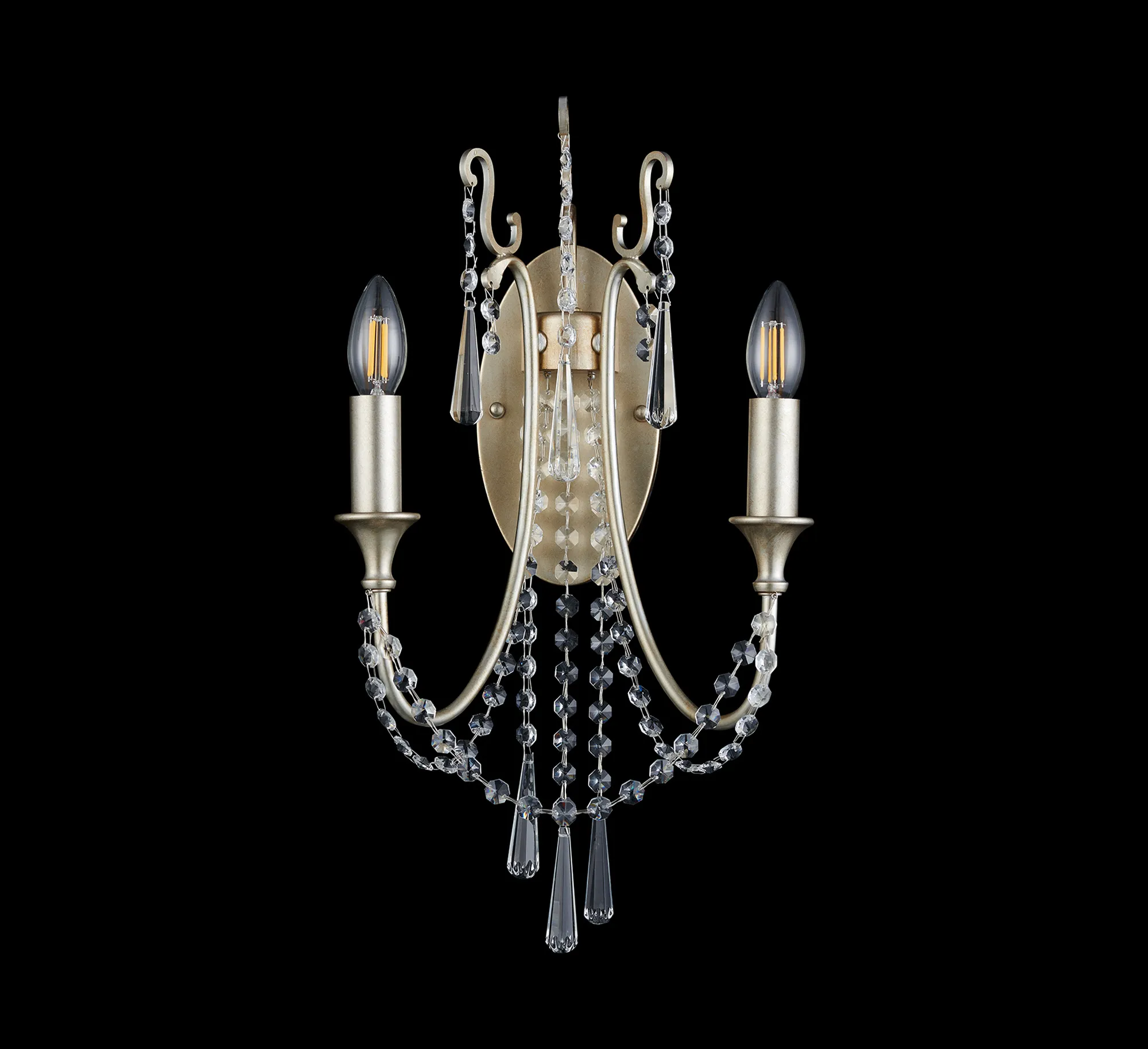 Celine Crystal Wall Lights Diyas Armed Wall Lights